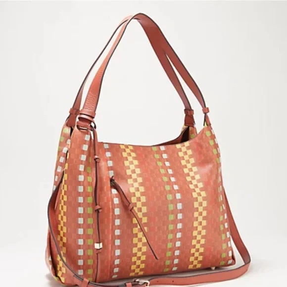New Vince Camuto Tote Shoulder Bag Two Strap Tania Leather Moroccan Clay Colors - Picture 1 of 11